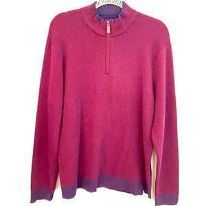 Marine layer mens 1/4 zip mock neck sweater large